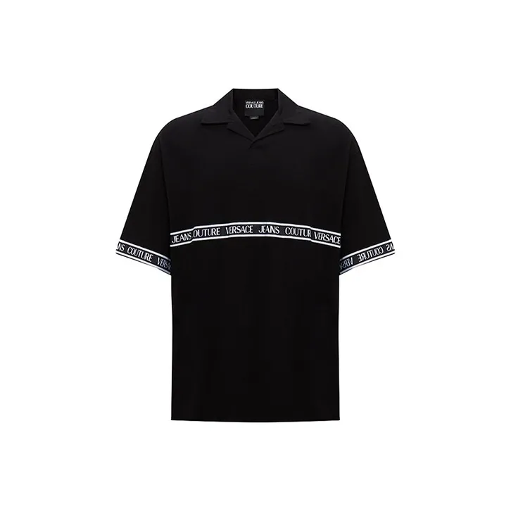 VERSACE JEANS Couture Logo tape Cotton Polo Shirt-0