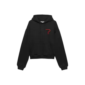 MSGM Logo Appliqué Drawstring Hoodie