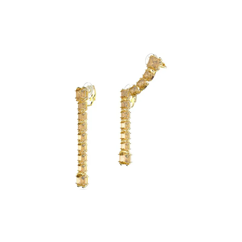 Swarovski Millenia Clip On Earrings Women's Yellow-1