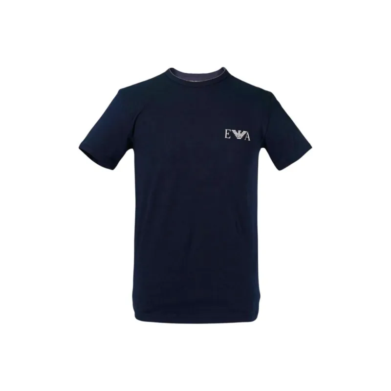 EMPORIO ARMANI Two pack Of Loungewear Fitted T shirts With A Bold Monogram Logo-3