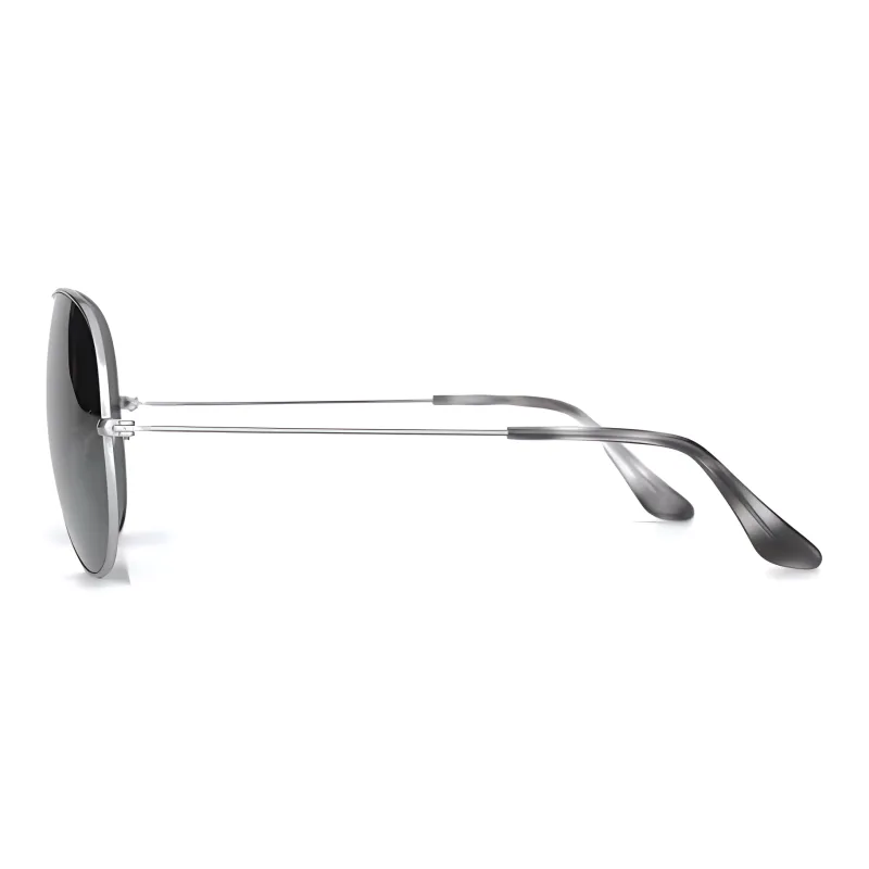 RayBan Metal Aviator Sunglasses Unisex Silver-1