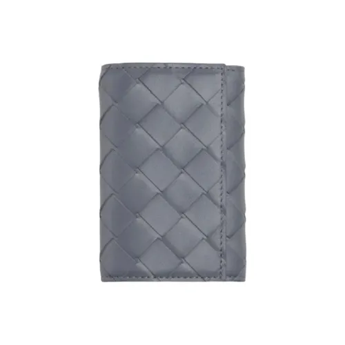Bottega Veneta Leather Key Pouch Men's Gray