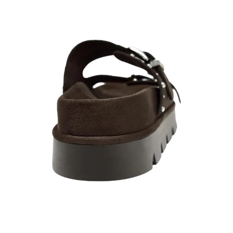 ZARA Abrasion Resistant Slide Slippers Women's Brown-4