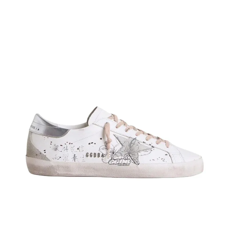 YIYANGQIANXI x Golden Goose Super Star Low Top Skateboard Shoes Women's Gray-1