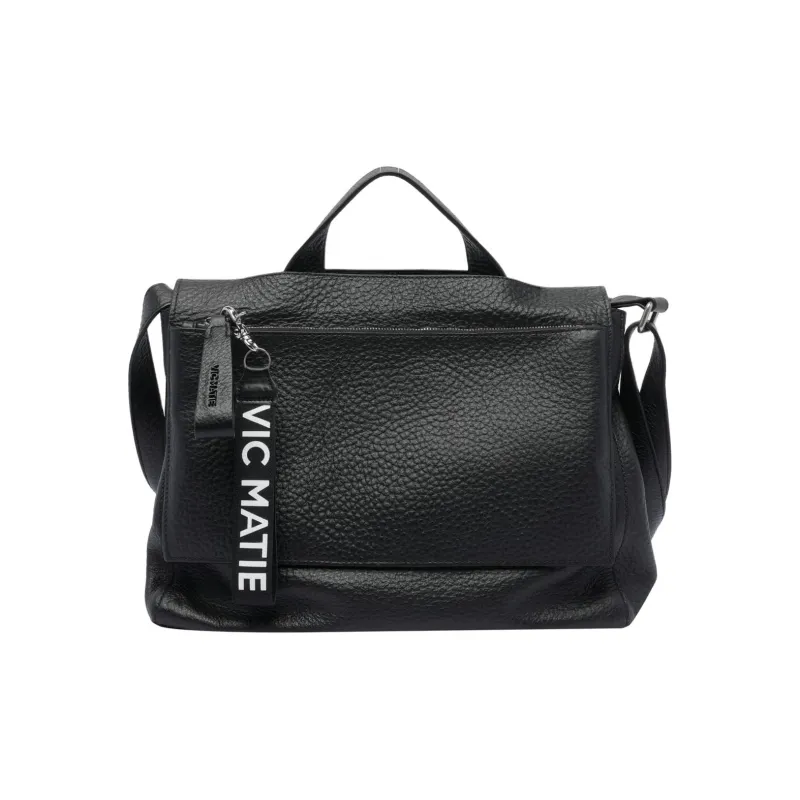 Vic Matie Calfskin Handbag Women's Black-0