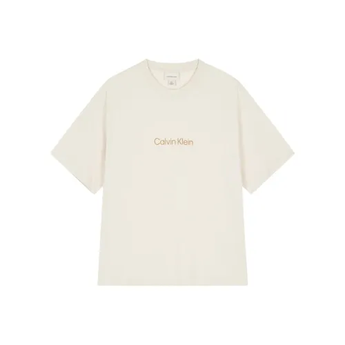 CALVIN KLEIN T Shirt Unisex Cream