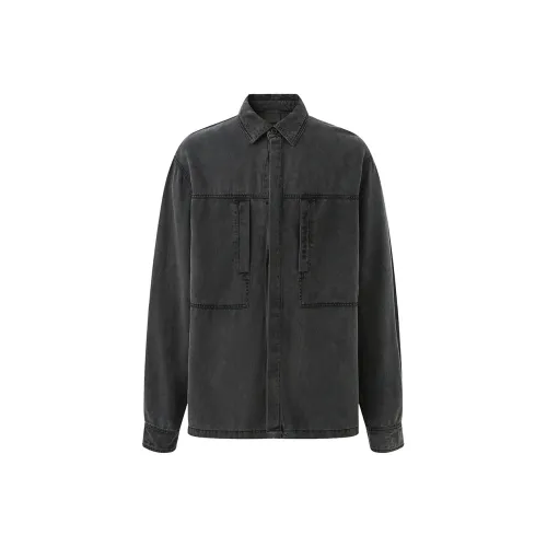 CHINISM Blackwater Series Shirt Unisex Washed Black