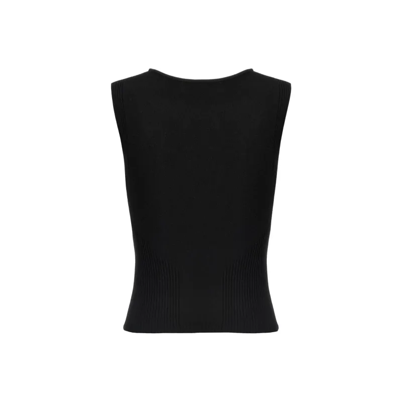 Marine Serre Open knit Tank Top-1