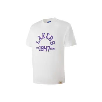 NBA Los Angeles Lakers SU25 T Shirt Unisex White