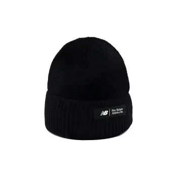 New Balance Acrylic, Polyester, Sheep Wool, Knitted Fabric Beanies Unisex Black