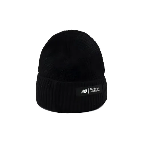New Balance Acrylic, Polyester, Sheep Wool, Knitted Fabric Beanies Unisex Black