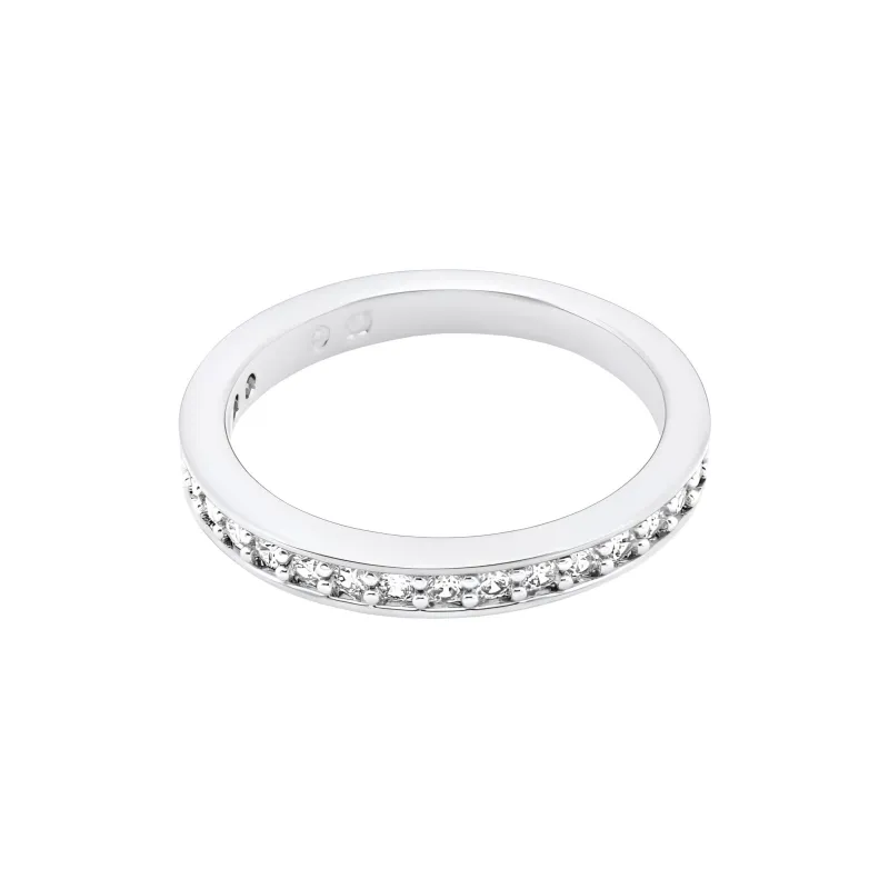 Swarovski Rhodium Plated, Cubic Zircon Rings Unisex Silver-1