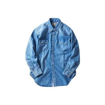 Levis Vintage Clothing Collection Shirts Men Light Indigo