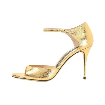 SERGIO ROSSI Godiva One Strap Sandals 9cm Women's Gold