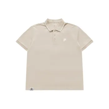 FILA FUSION FOB Series Polo Shirt Men's Feather Gray
