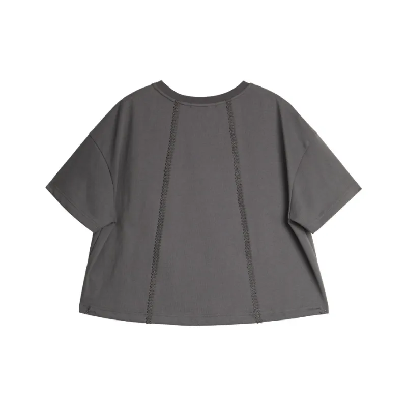 ELLE T Shirt Women's Medium Gray-1