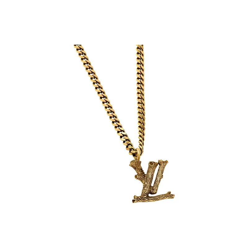 LOUIS VUITTON Necklace Necklaces Unisex Gold-1