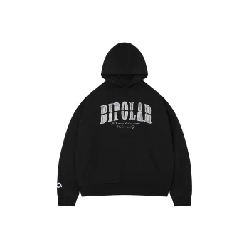 BIPOLAR Hoodie Unisex Heather Gray Black