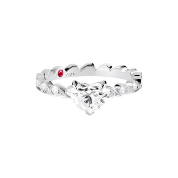 FRED White Diamonds Rings Women's Silver