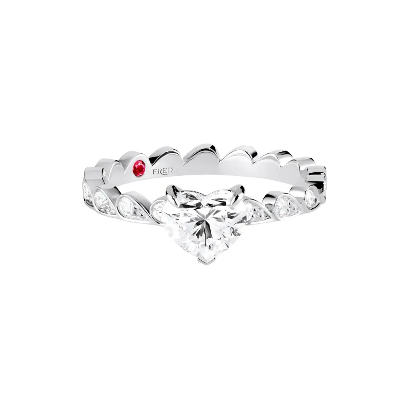 FRED White Diamonds Rings Women's Silver-0