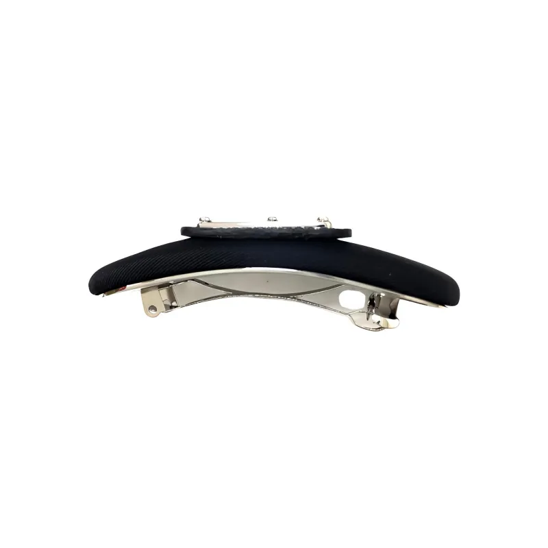 PRADA Cloth Metal Hair Clips Women's Black-1