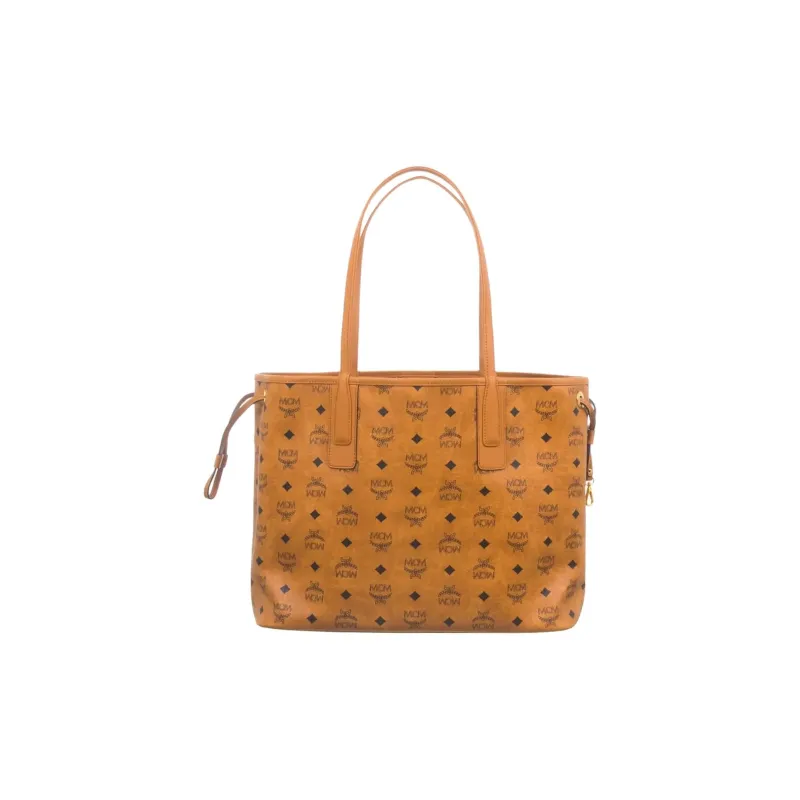 MCM Reversible Liz Shopper Medium Visetos Cognac-2