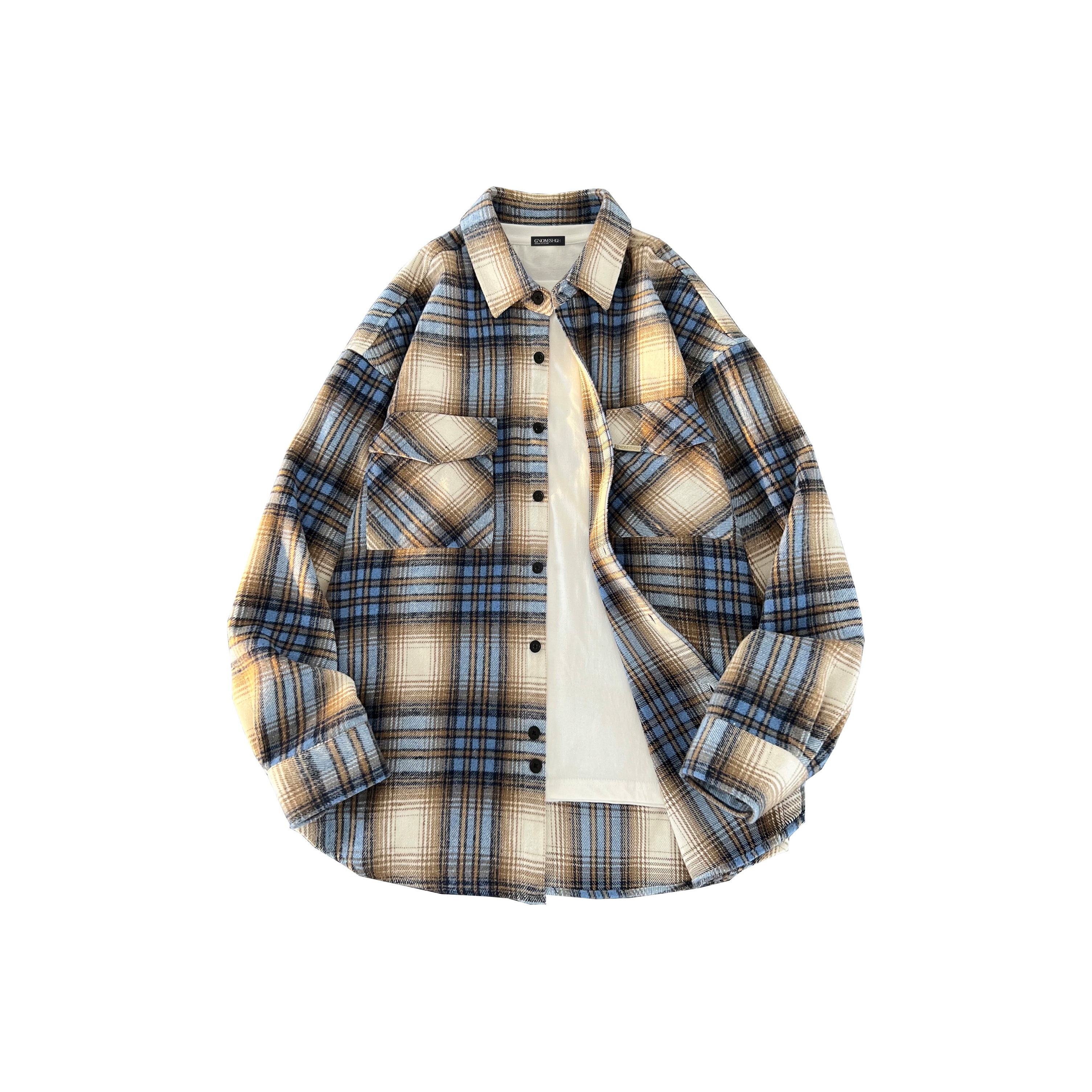 SIMPLE PROJECT Shirts Unisex Yellow Green Plaid XL - POIZON