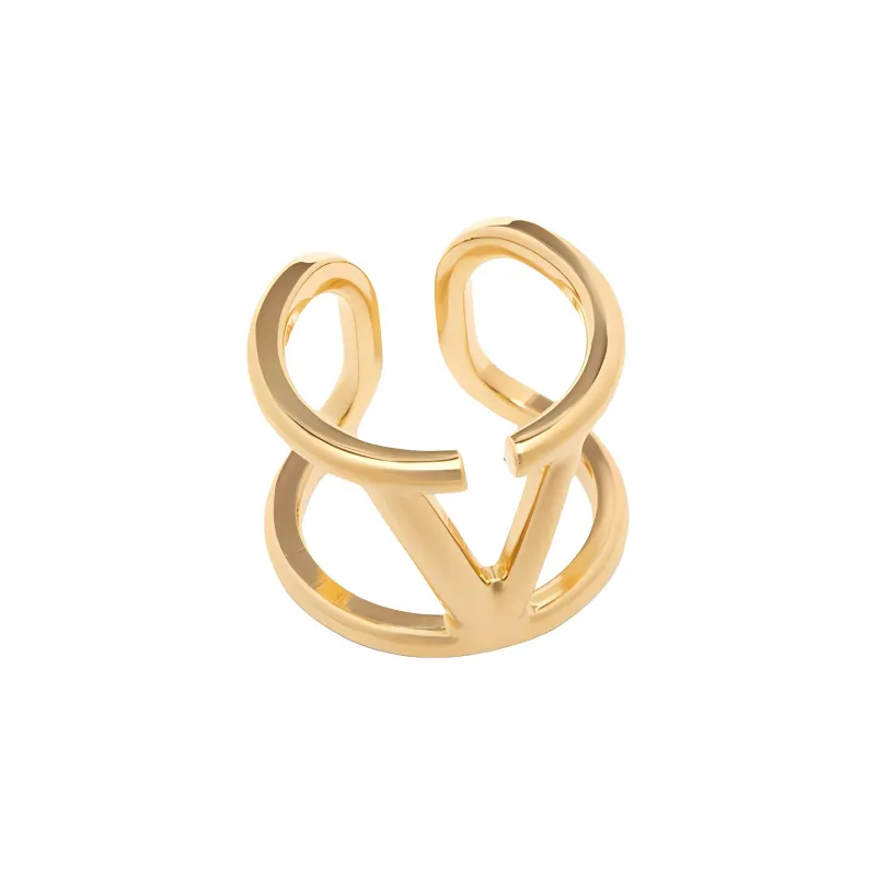 Valentino Brass Rings Women's Gold-2
