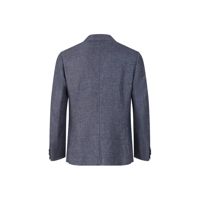 Zegna SS25 Business Suit Coat Men's Blue Gray-1
