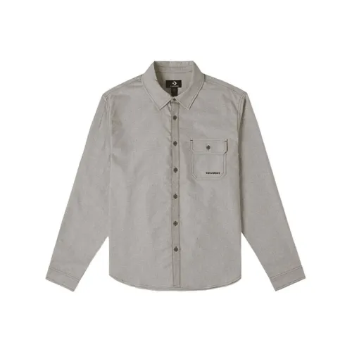 Converse BUTTON Shirt Men's Gray