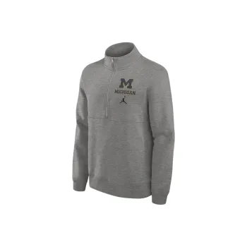 JORDAN Michigan Wolverines Primetime Club Men's JORDAN College 1/2 Zip Crew