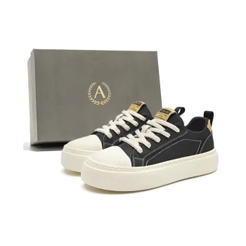 AOKANG Trendy Play Series Canvas Shoes Men Low Top Stargazer Black, Tundra Gray