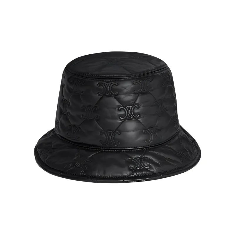 CELINE Triomphe Quilted Bucket Hat In Soft Lambskin-0