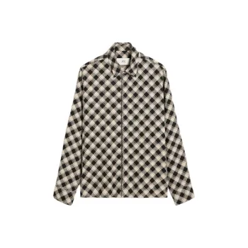 AMIPARIS Check Printed Twill Shirt