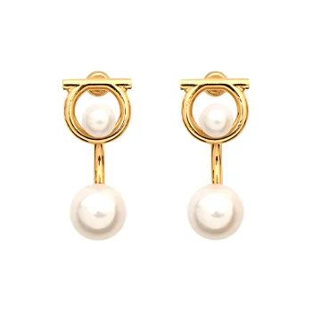 Ferragamo Gancini Glass pearl Earrings