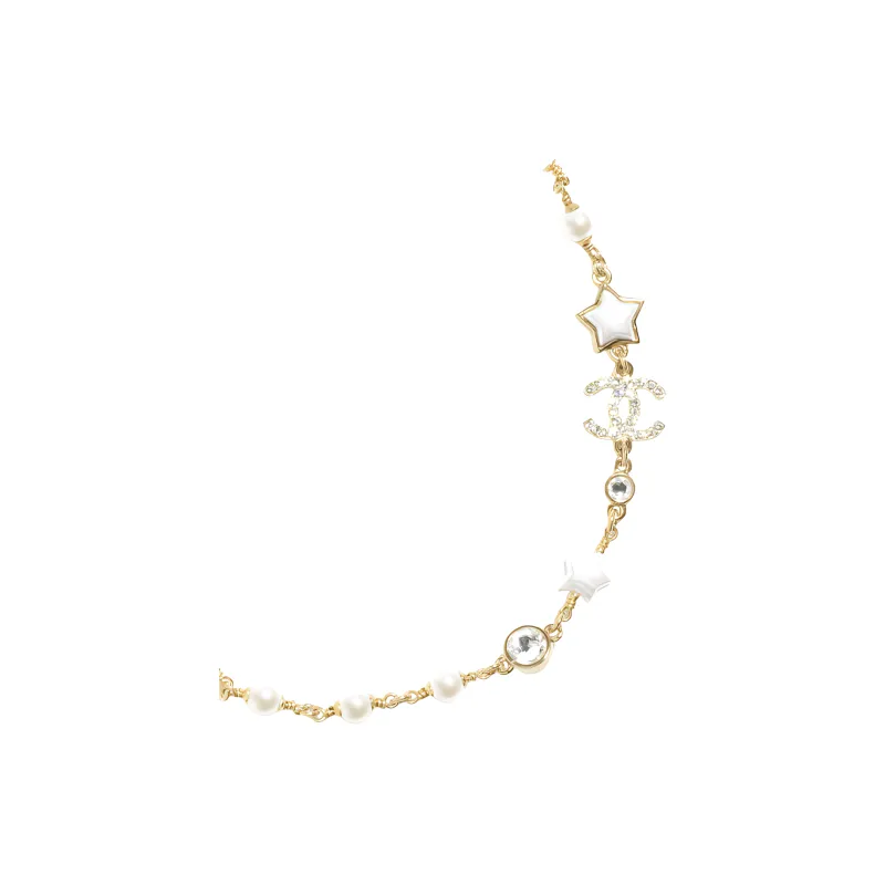 CHANEL Pearl Necklaces Women's Gold-2