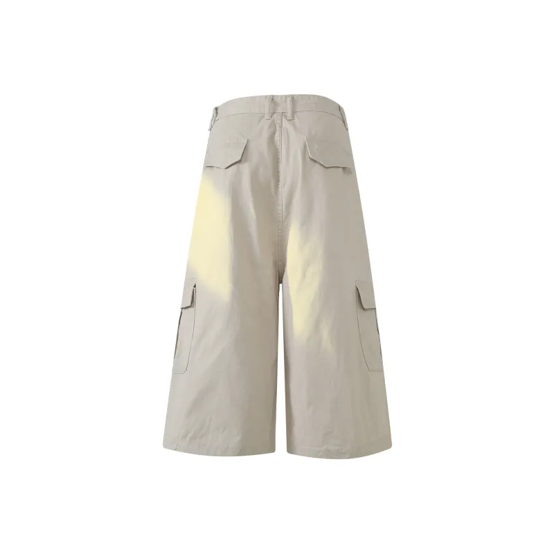 HOKLV Denim Shorts Unisex Burgundy-12