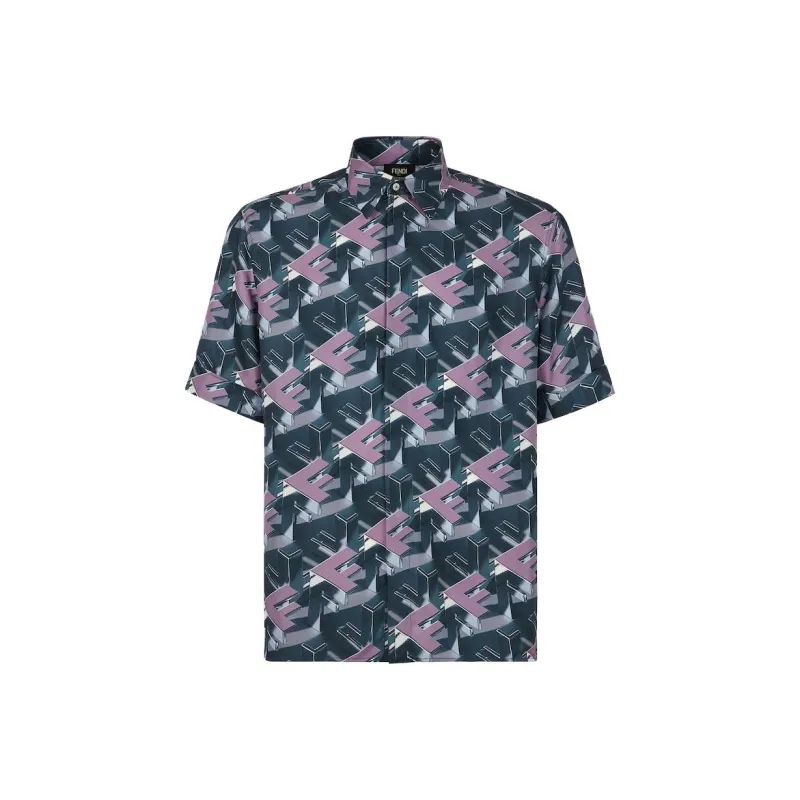 FENDI 3D Effect Short Sleeved Shirt-0