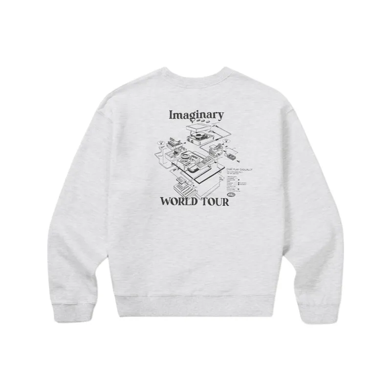 Mmlg SS25 Sweatshirt Unisex Gray White-0