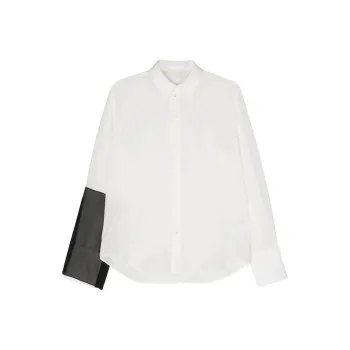 Helmut Lang Colour-block Silk Shirt