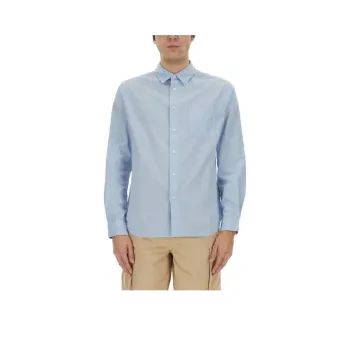 WOOLRICH Long Sleeved Curved Hem Shirt