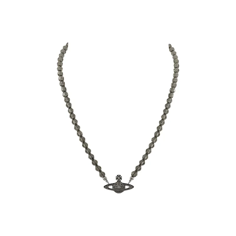 Vivienne Westwood Brass, Black Agate Necklaces Unisex Black-1