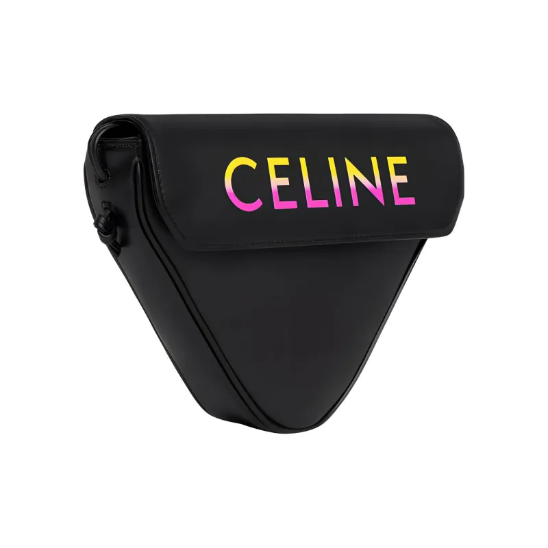 CELINE Smooth Cow Leather Triangle Bag Shoulder Bag Men's Multicolor Black-1