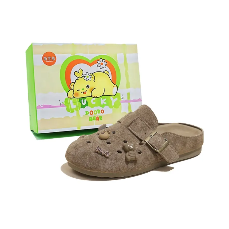 Budding Bear Abrasion Resistant Slip Resistant Wrap toe Slippers Women's-4