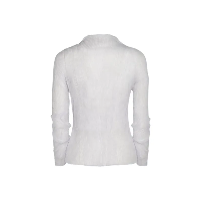 ISSEY MIYAKE Chiffon Twist Pleated Top-1