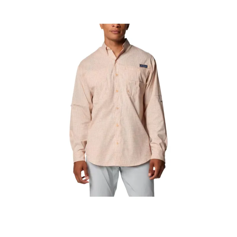 Columbia PFG Super Tamiami Omni-Shade Omni-Wick Shirt Men's Light Orange-0
