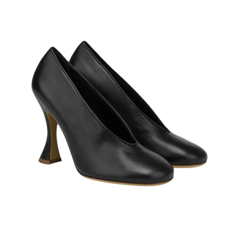 MOSCHINO Irregular Heel High Heels 10cm Women's Black-1