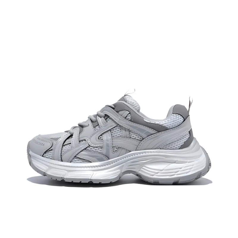 BARDILEV Cushioning, Slip Resistant, Breathable, Lightweight, Height Increasing Low Top Chunky Sneakers Women's-4
