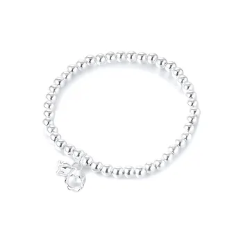 GYFONS 999 Fine Silver Bracelets Women's Silver White