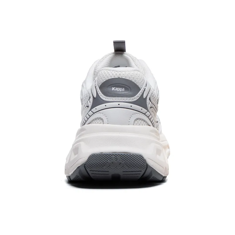Kappa Hydrogen Track Anti Slip Wear Resistant Low Top Running Shoes Unisex White Gray-4